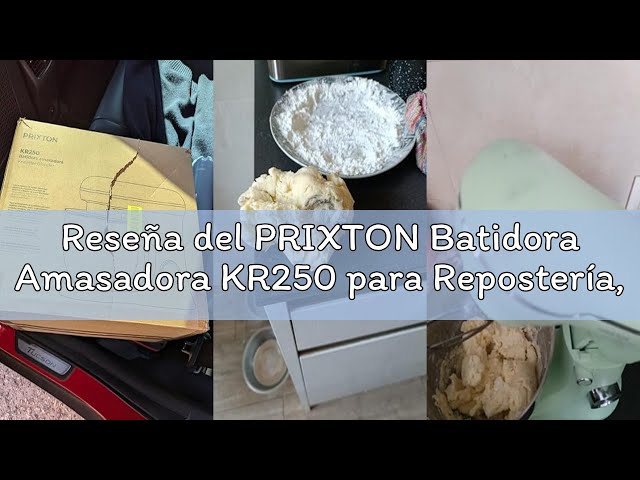 Vídeo relacionado con PRIXTON Batidora Amasadora KR250 para Repostería, Potencia 1500W, 10 Velocidades, Bol Acero Inoxidable de 5 litros, 3 accesorios, Tapa Transparente, Color Naranja Mate