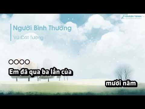 [KARAOKE TONE NỮ THẤP] Người Bình Thường - Vũ Cát Tường | Live at Soul of The Forest