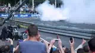 Cristian Albers buring rubber in Rotterdam