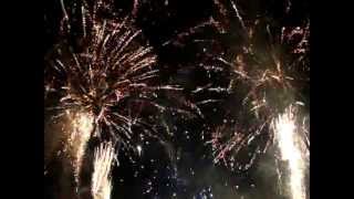 preview picture of video 'Fireworks in KWIDZYN on the Paper Day 2013'