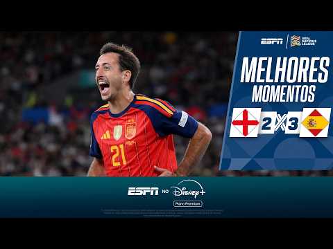 Gols e melhores lances de Inglaterra x Espanha