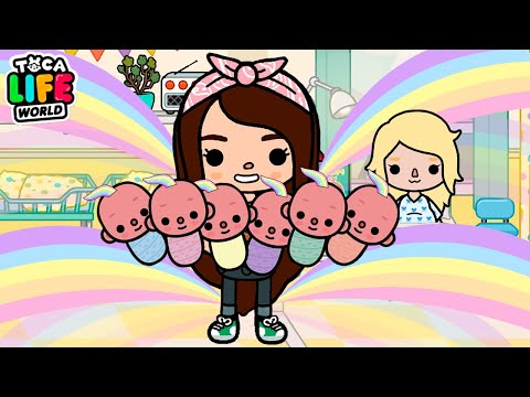 👶👶6 rainbow babies are born! 🌈 Toca Boca Life World