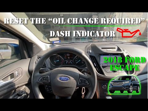 Resetting the "Oil Change Required" dash light in a 2017 Ford Escape is not obvious. Here's how!