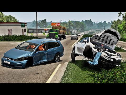 BeamNG Drive - Realistic Car Crashes #2