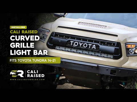 How to Install 42" Hidden Grille Curved LED Light Bar Kit for 2014-2021 Toyota Tundra | Cali Raised