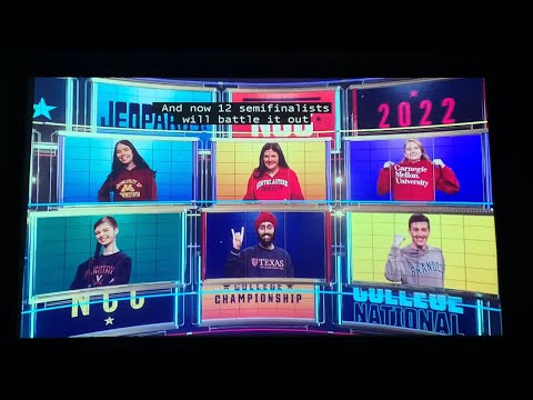 Jeopardy National College Championship 2022, intro - Semifinal #3 (2/18/22)