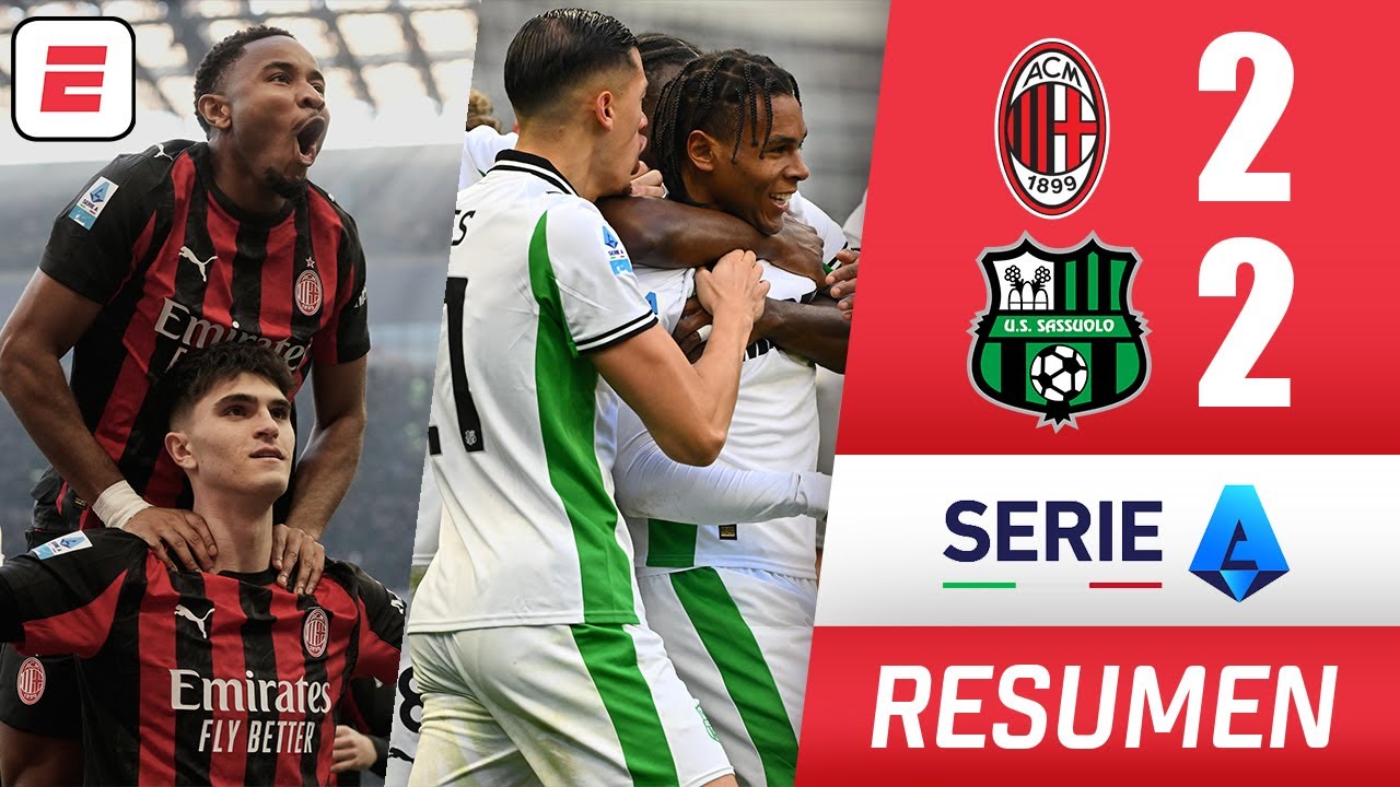 El AC MILAN dejó escapar puntos con empate 2-2 frente al SASSUOLO y complica su liderato | Serie A