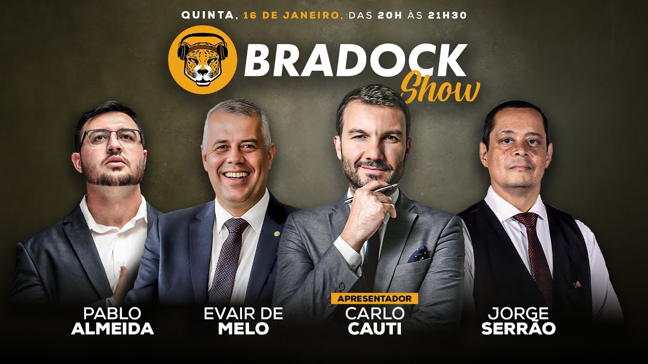 Bradock Show 16/01/25 - Carlo Cauti, Jorge Serrão e Pablo Almeida