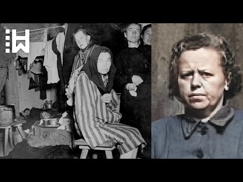 Sadistic Nazi guard Gertrud Sauer & her crimes at Bergen Belsen concentration camp during WW2