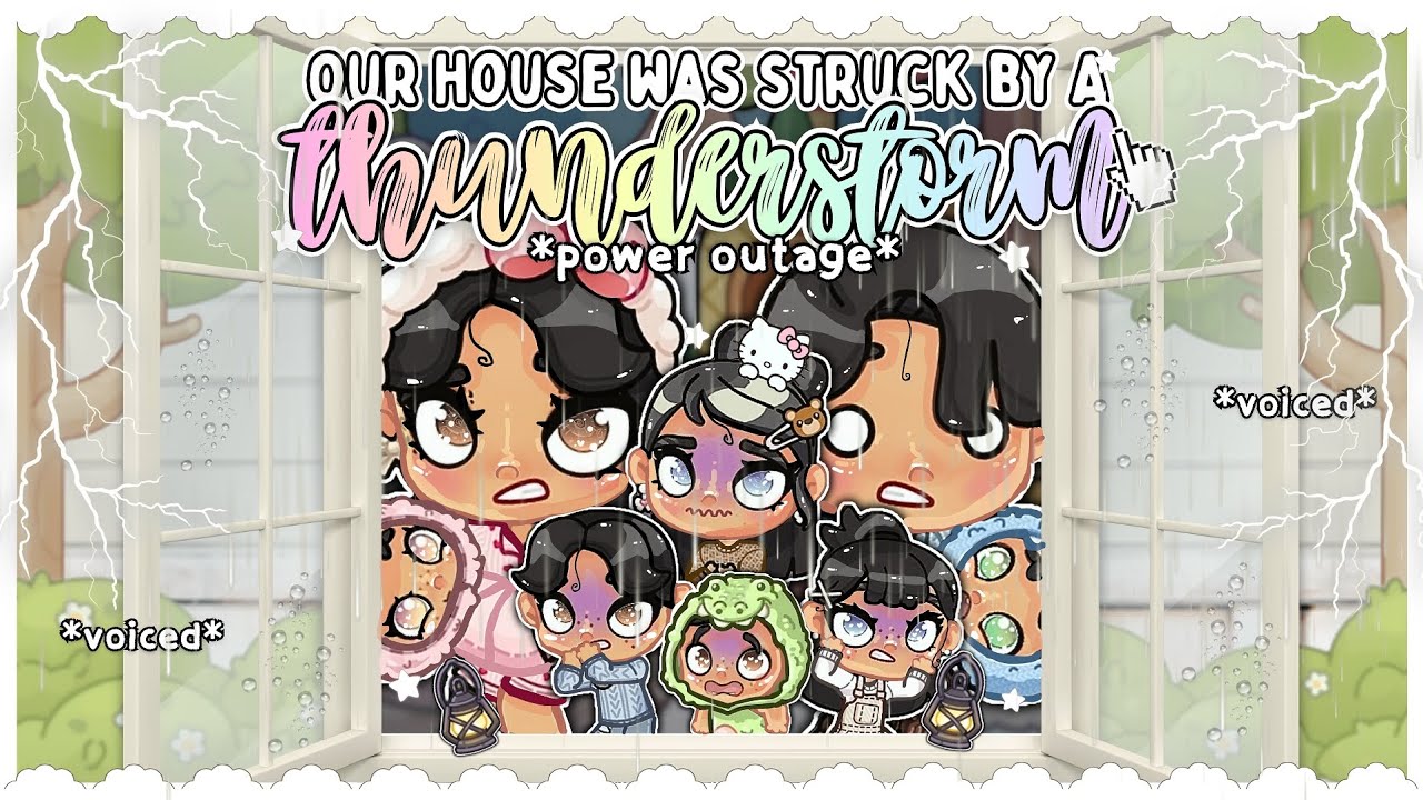 Our house was struck by a *THUNDERSTORM*! ⛈️🏚*power outage*||avatarworld 🌎||*voiced*🎙||Theresa Playz