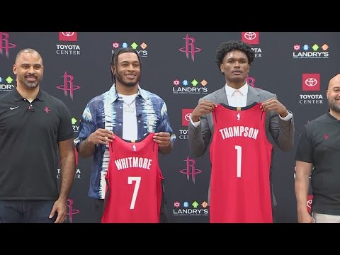 Rockets introduce Amen Thompson, Cam Whitmore