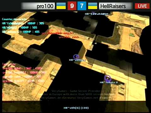 Hellraisers vs. pro100 EM UA SF de_dust2 14.09.2009