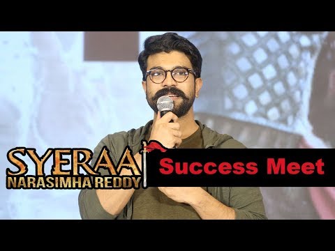 Ram Charan at Syeraa Narasimhareddy Movie Success Meet Event
