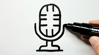 How to Draw a Microphone