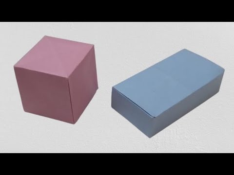 How to make a paper cube and cuboid | origami paper cube and cuboid | paper craft
