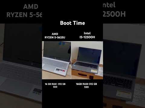 AMD Ryzen 5-5625U & INTEL I5-12500H Boot Time #shorts