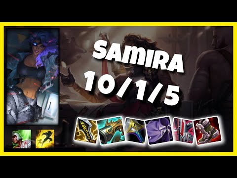 Samira Bot Lane 10.25 Challenger Gameplay Replay S11 (10/1/5) - KOREAN