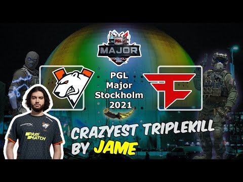 Crazyest TripleKill by Jame on Inferno, VirtusPro vs FaZe, PGL Major Stockholm 2021
