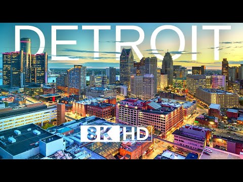 Detroit, Michigan, USA in 8K VIDEO ULTRA HD 60 FPS