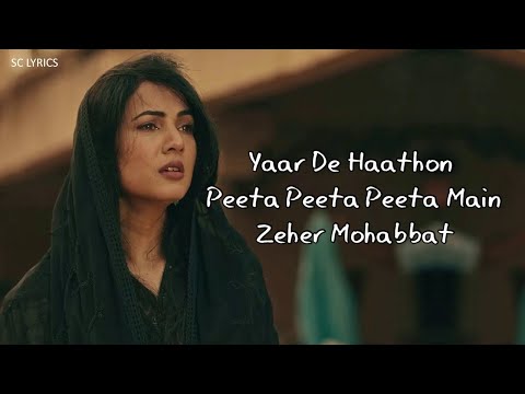 Zeher Mohabbat (LYRICS) - Afsana Khan| Sonal Chauhan| Taha Badussha | Lakshay - Siddharth | Dhrruv
