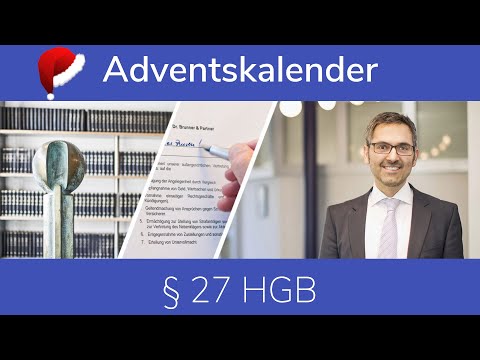 § 27 HGB 🎄 Tür 6 | Adventskalender 2021