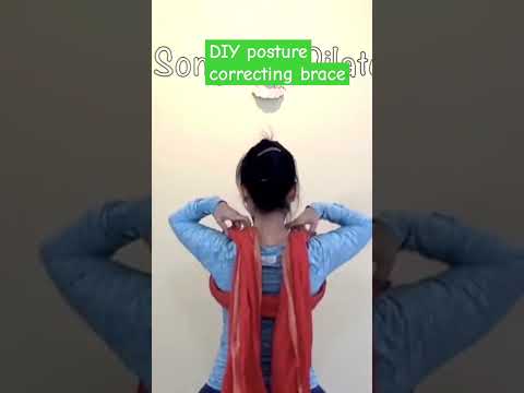 DIY posture correcting brace #posture #posturecorrection #postureexercises