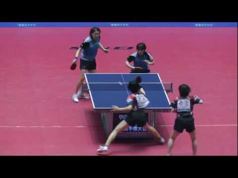 Japan Table Tennis WD Final;Fujii,Wakamiya vs Ono,Morizono 2013.1.20