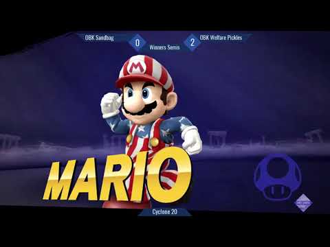 Sandbag (Link) vs Welfare Pickles (Mario, Fox) - Cyclone 20 Singles