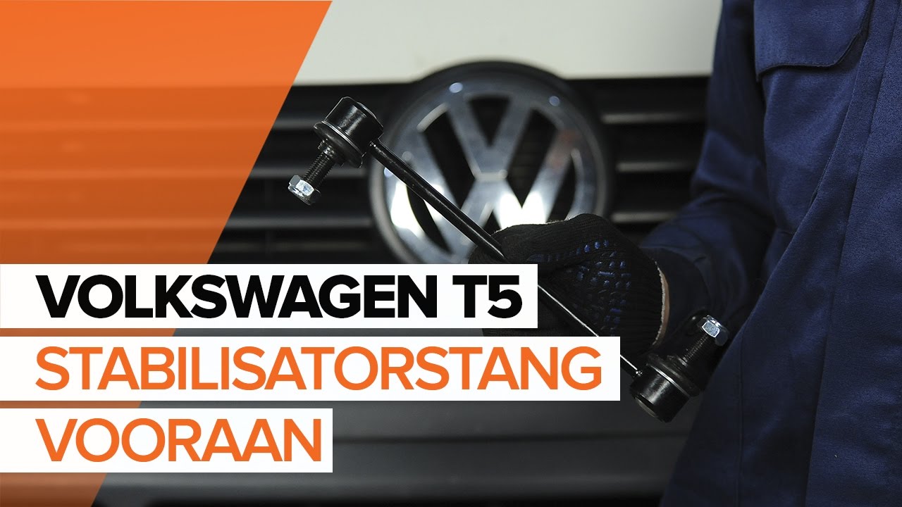 Hoe stabilisatorstang vooraan vervangen bij een VW Multivan T5 – vervangingshandleiding