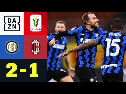 Eriksen löst Halbfinalticket per Traumfreistoß: Inter – Milan 2:1 | Coppa Italia | DAZN Highlights