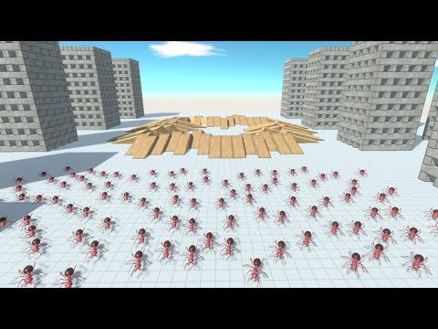 100 Ants Swarm vs ALL TEAMS Animal Revolt Battle Simulator