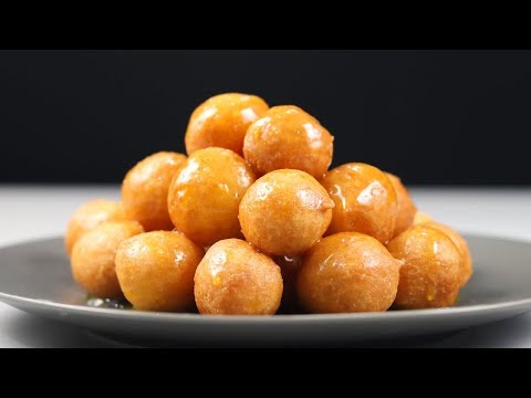 Sweet Ball | Homemade Loukoumades | Lukaimat | How To Make Famous Arabian Dessert Lukaimat