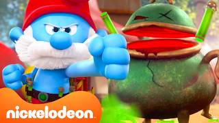 Papa Smurf FIGHTS A Magic Cauldron! 🪄 | Nicktoons