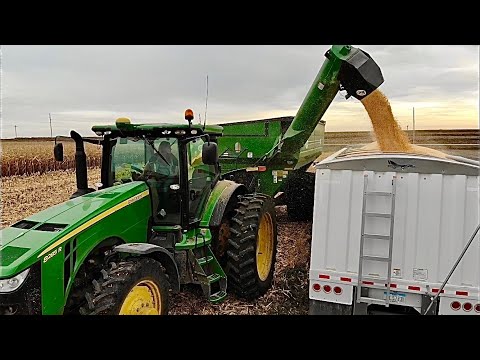 Teaching a pretty lady how to run the grain cart and trying not to freeze to death!