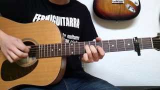 Como Tocar Going Away to College de Blink 182 en guitarra acústica -Tutorial HD