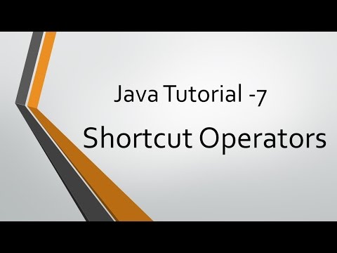 Java Tutorial 7 Shortcut Operators
