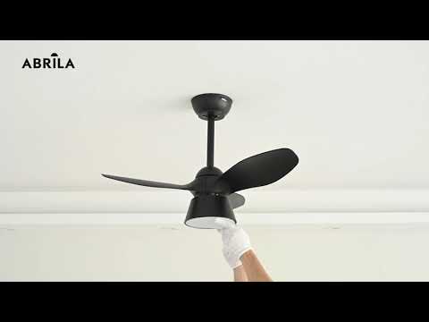 Vídeo de Cubico Ventilador de Techo DC Silencioso Negro Fabrilamp / Abrila