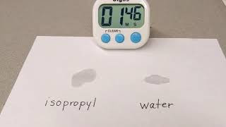 Evaporation: Isopropyl vs. water