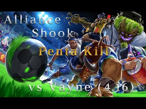 Alliance Shook Lucian ADC vs Vayne in Korea Pentakill Season 4 (4.16) League of Legends SoloQ