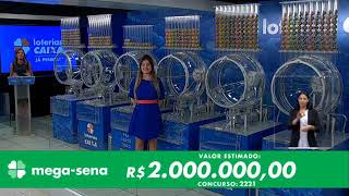 Resultado da Mega-Sena - Concurso nº 2221 - 04/01/2020