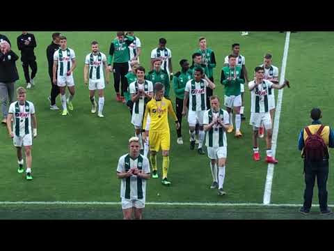 FCGroningen O19 verliest de bekerfinale met 1-3 van Ajax O19 voor FCGroningen scoort Romano Postema.
