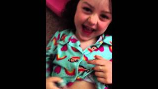 Evie and her belly button