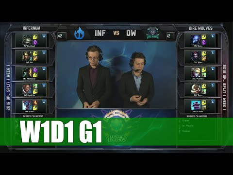 Infernum Gaming vs Dire Wolves | Game 1 OPL Spring 2016 Week 1 Day 1 | INF vs DW G1 W1D1