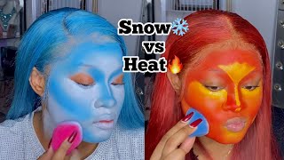 Snow & Heat Miser Makeup // YOUTUBE PLAY BUTTON UNBOXING