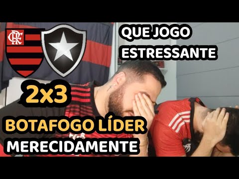 REACT MELHORES MOMENTOS FLAMENGO 2X3 BOTAFOGO - BOTAFOGO LÍDER E FLAMENGO JOGANDO UM FUTEBOL LIXO