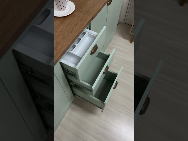 Balcão de Cozinha Iluminata 4 Portas 3 Gavetas 100% Mdf Mint/ébano - Genialflex