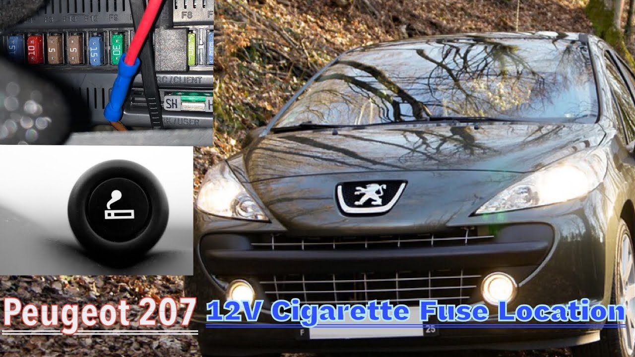 Peugeot 207 - How To Replace Cigarette Lighter Fuse | Fusible briquet à cigarette
