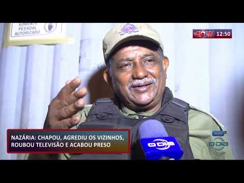 ROTA DO DIA 13 09  Em NazaÌria homem agride vizinhos, rouba televisaÌƒo mas acaba preso