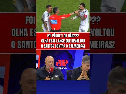 FOI PÊNALTI PARA O SANTOS CONTRA O PALMEIRAS??? OLHA ESSE LANCE QUE DEU MUITA POLÊMICA!