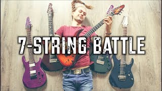 Video thumbnail for 7-String Battle - Music Man JP7-JP12, Ibanez RG1527, Carvin DC727C. by Serga Kasinets